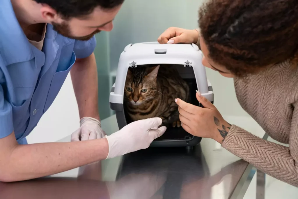 Chat chez le vétérinaire